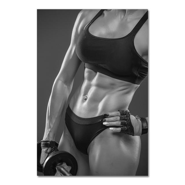 Sexy Woman Gym Fitness Wall Art Canvas Painting Nordic Posters And Prints Wall Pictures For Living Room Scandinavian Home Decor No Frame