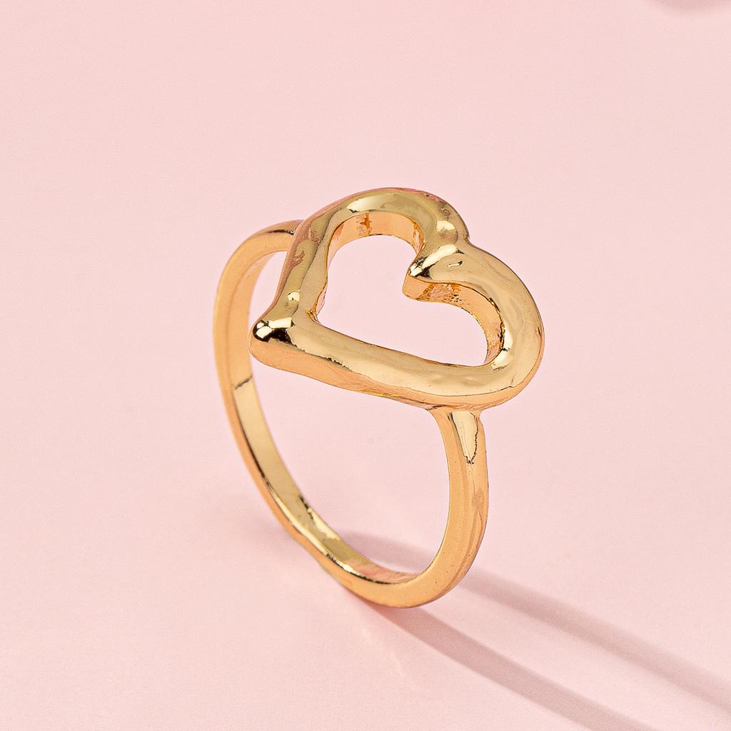 Women's Ring, Simple Heart-Shaped and Infinity Symbol Classic Style Ring, Suitable for Daily Wear and Valentine's Day Gift Giving