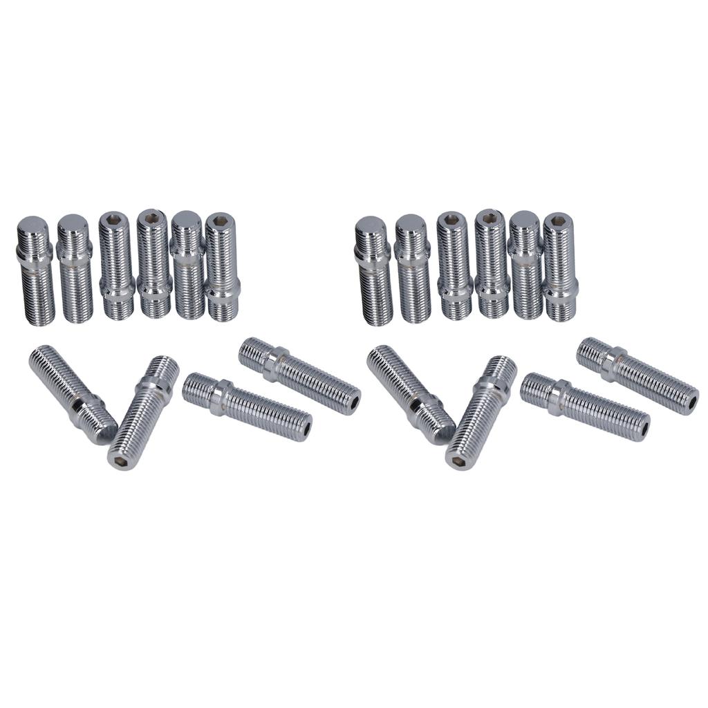20pcs Wheel Conversion Stud 50mm Length 33mm Shank Wheel Screw Adapter Replacement for Mercedes Benz M12x1.5 to M12x1.5