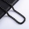 Stainless Steel Long Necklace Link Wheat Chain for Men Women Black Plated Choker On the Neck Collar DIY Jewelry Accessories