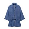 Fashion Style 2024 Autumn New Women's Clothing Bowknot Decoration Denim Vertical Shirt High Waist Pants 7484158