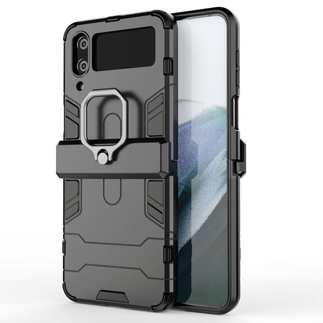 

Портативный модный складной чехол-держатель для колец для Samsung Galaxy Z Flip4 5g Flip 4 Zflip4 с защитой от падения для Samsung Z Flip4 for Samsung Z Flip 4 чёрный