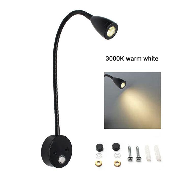 black aluminum 3000K 6000K Gooseneck 12 volt Map Light Chart Light,LED Working Lamp for Home, Car, Truck, Boat, RV and Aircraft