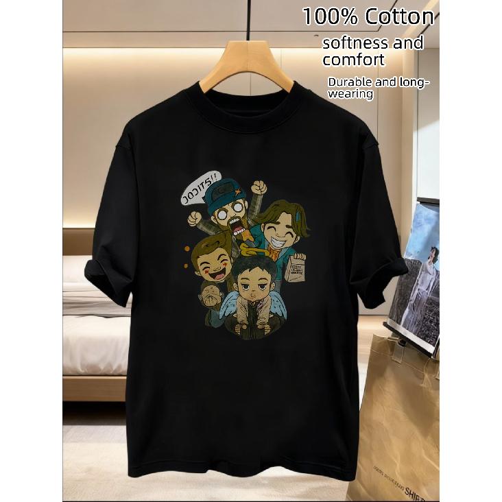 Supernatural Q Version Character Men'S T-Shirt | High Quality Print, Durable, Casual, Stylish, Crew Neck, Slight Stretch Fabric, Short Sleeve,