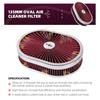 High Flow Chrome 12'x2' Oval Air Cleaner Filter Assembly 5-1/8' Carb Neck W/ Flow-Thru Lid for GMC Chevy Ford Chryler Dodge