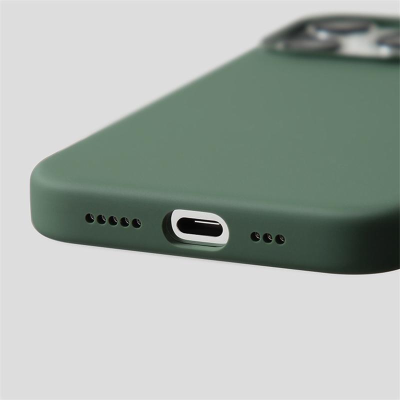 Luksusowa bezprzewodowa ładowarka z płynnym silikonem Magsafe Case do Iphone 15 15pro 15pro Max Metalowa osłona obiektywu