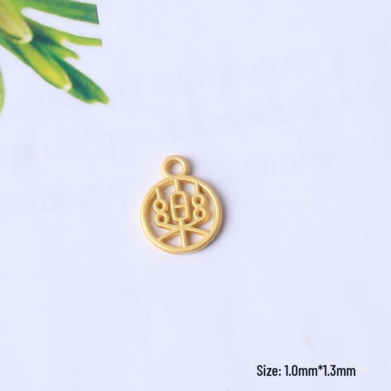 Sand Gold Electroplated Alloy Bracelet Pendant with Nafu Braid