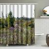 Floral Botanical Shower Curtain Nature Landscape Bathroom Decor Vintage Farmhouse Rustic Wildflower Scenic Wall Art Home Textile