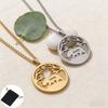 Customized Name Text Bear Necklace Under the Stars Stainless Steel Double-layer Stacking Effect Animal Bear Jewelry Gift