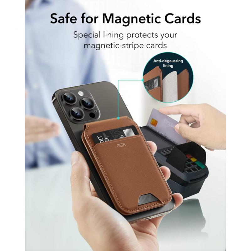 Magnetic Wallet (HaloLock), Compatible with MagSafe Wallet, for iPhone Wallet with Adjustable Stand, for iPhone 16/15/14/13/12 Series