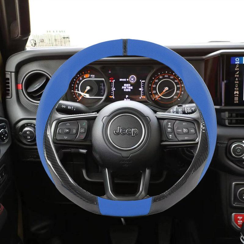 Housse de volant respirante 38CM pour Jeep Wrangler JK Patriot Commander Gladiator Renegade Grand Cherokee Compass Wagoneer