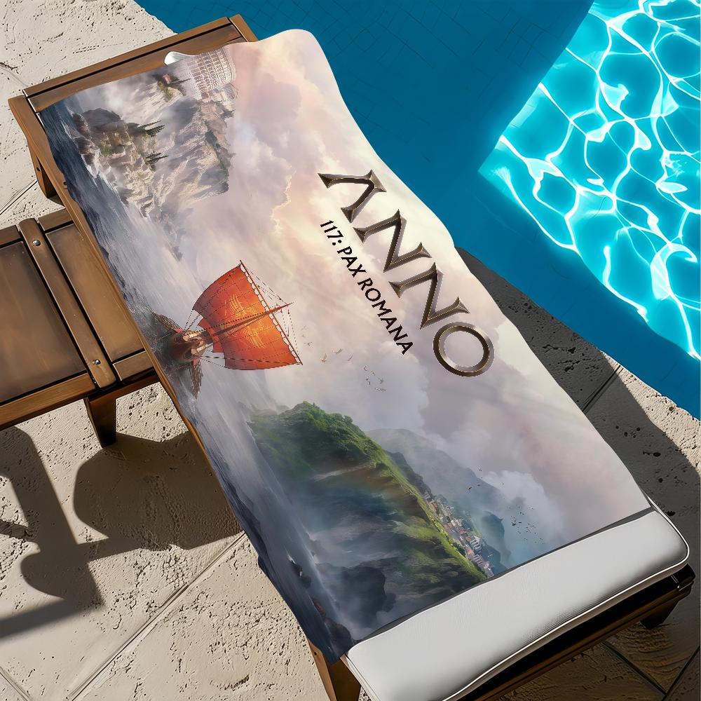 

Towel YB Beach Bath Quick-Drying Game Lightweight A-AnnoS-ES Portable Sauna Camping Swim Pool 117 Video Travel W40*H60(CM)