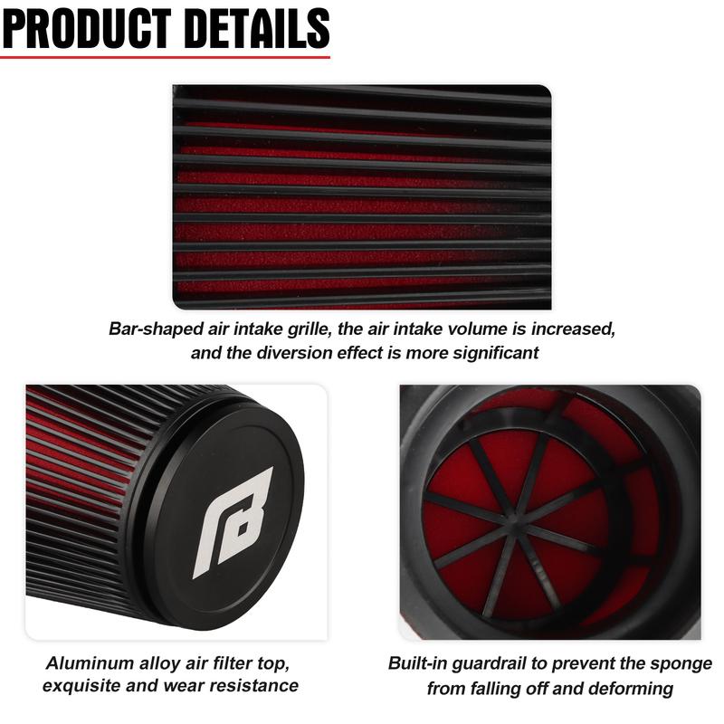 NIBBI CNC Universal Air Filter Motorcycle 42mm 48mm Mushroom Head Air Cleaner 45 Degree Bend Air Intake Pipe Filters PitBike