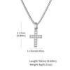 Punk Small Cross Necklace for Men Boys,Hip Hop Pendant Necklace with 50cm Stainless Steel Square Box Chain Gifts