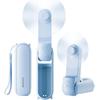 GAIATOP Portable Handheld Fan, 3 IN 1 Mini Foldable Travel Fans [17H Max Cooling Time] with Power Bank, Pocket Design USB Rechargeable for Travel
