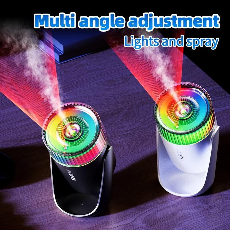 Shaking Head Air Humidifier Vehicle Purification 300ML Cool Water Mist Maker Colorful Night Lights Starry Sky Top USB Home Mute Steam Generator