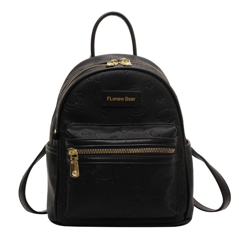 Bear embossed backpack niche ladies travel college student niche backpack