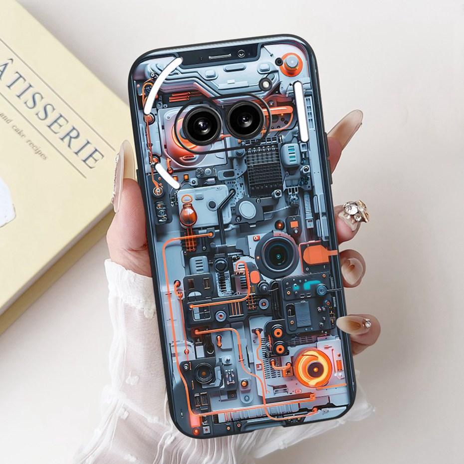 Fashion Painting Phone Case For Nothing Phone (2a) Plus Black Silicone Soft Cover For Nothing Phone 2 Phone2a Cases Bumpers