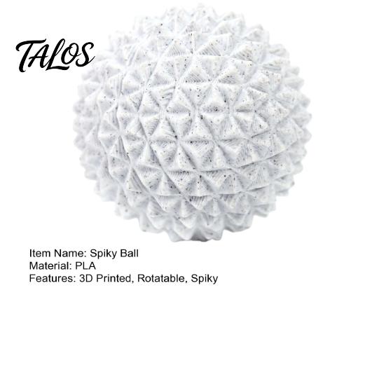 Textured Fidget Ball 3D Printed Rotatable Spiky Ball, Mini for Finger Tactile Stimulator Stress Relief, Portable Decompression Twisting Desk