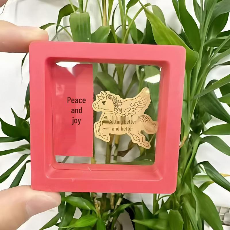 Rich Horse Gold Foil Money-Attracting Phone Sticker - Boost Wealth and Prosperity