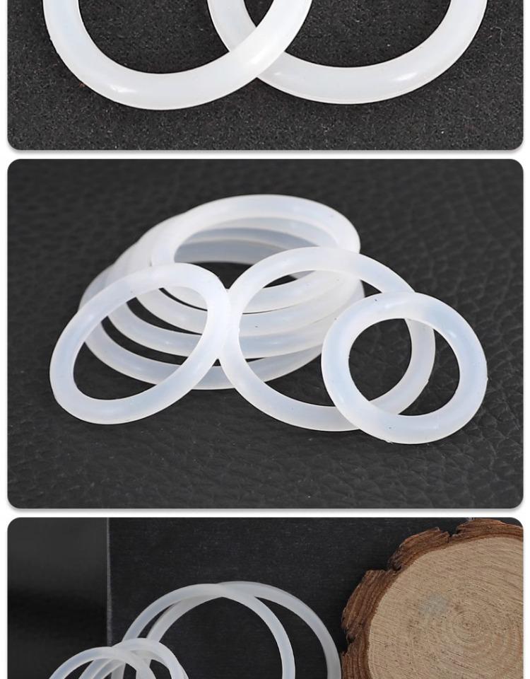 White Transparent Silicone O-Ring Waterproof Gasket – Elastic Small Rubber Pad (1/1.5/2/2.5/3mm)