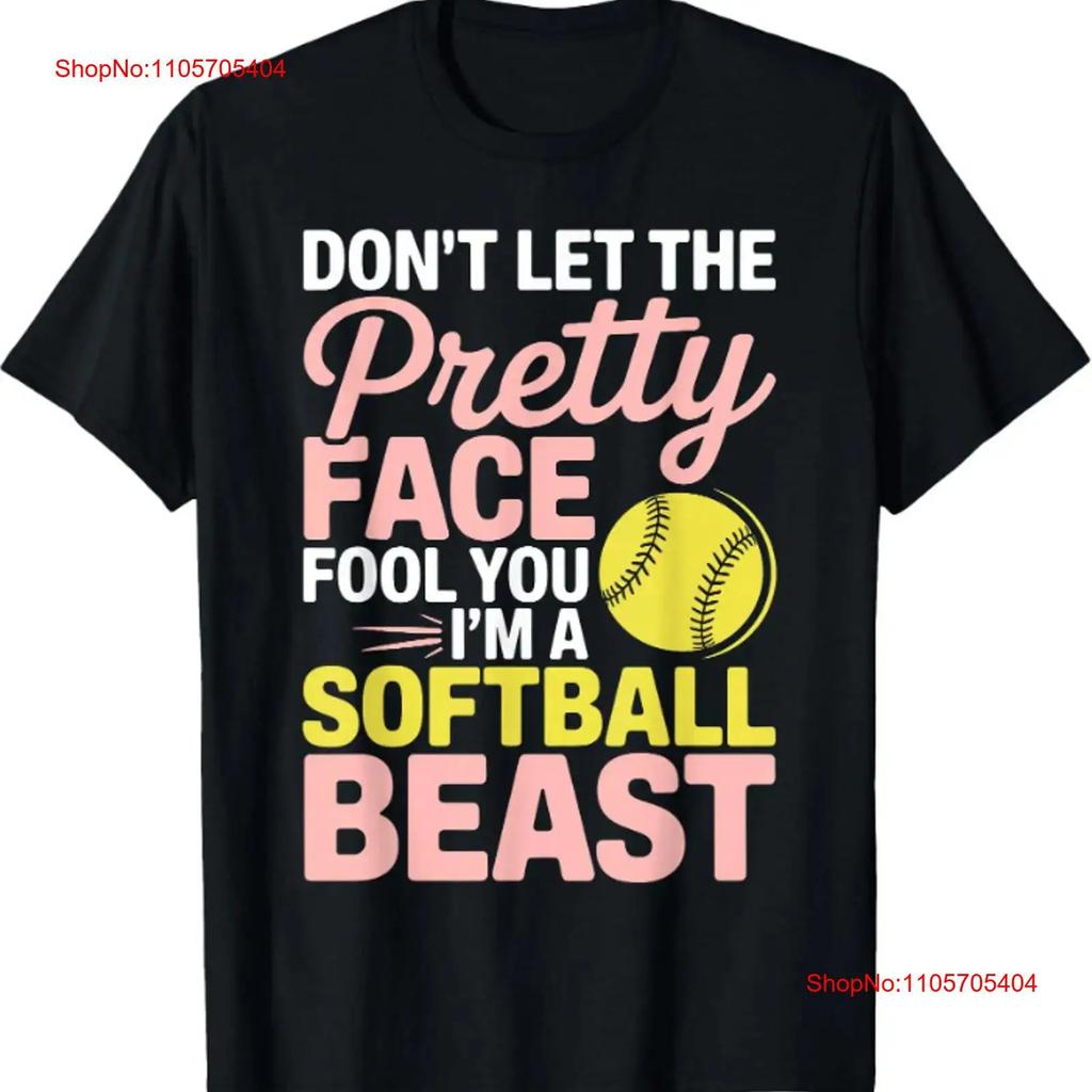 Funny Softball Art Player T Shirt Vintage Casual Unisex Breathable Versatile Stretched Comfortable