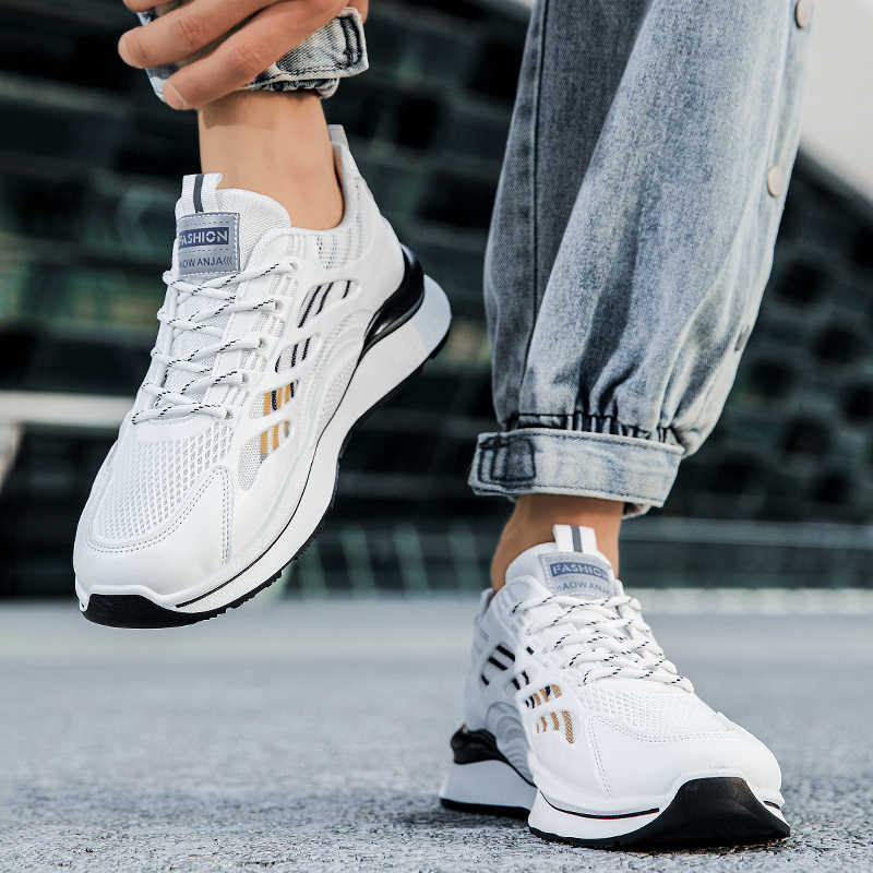 Fashion Laced Increases Height Ladies High Heel Shoes Women Sneakers Blue Size 47 High Heels Sports Sneakersy Choes Traning Boty