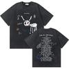 Washed Vintage Rapper Drake Take Care Album Graphic T Shirts Men Hip Hop Retro Tshirt Mens Fashion Casual Oversized Tee Shirt