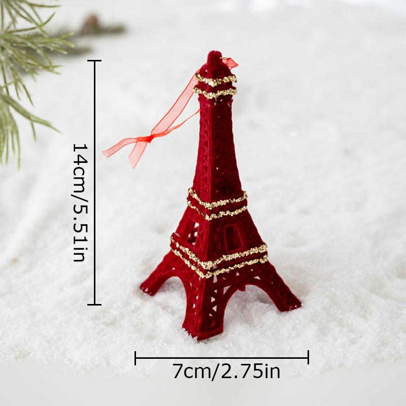 Gold Powder Red Christmas Decoration Flocking Pendant Bow Wreath Christmas Tree Hanging Ornament Xmas New Year Party Home Decor