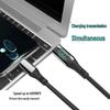 240W Fast Charge Type-C Data Cable: Intelligent Display, 100W Charging, Compatible with Mobile Phones, Braided Design, Apple 27W Ready.