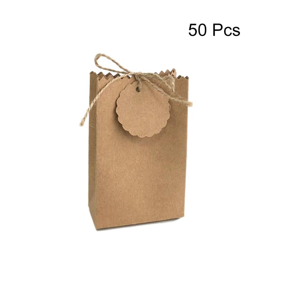 Refilling Kraft Paper Cookie Bag Retro Candy Packaging Bag Kraft Paper Gift Box Hotel