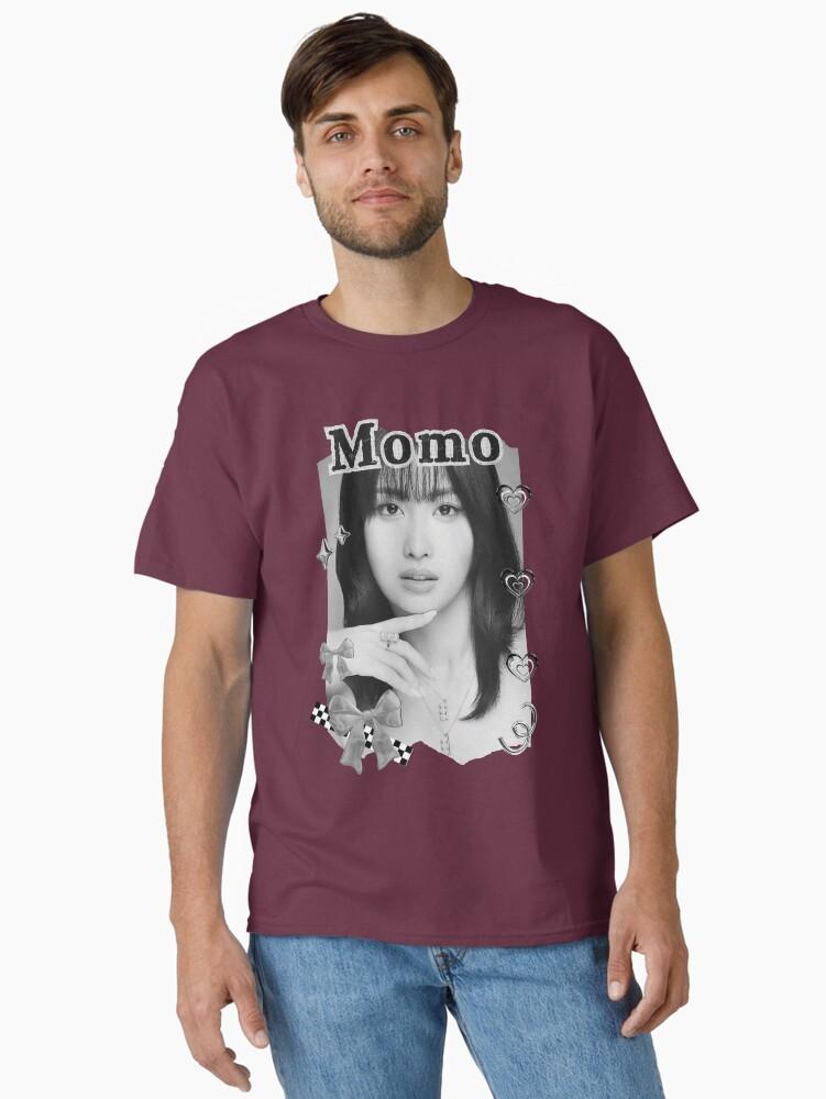 TWICE Momo Kpop Girl Group K-music South Korean Girl Group Black and White Collage Digital Art Portrait Classic T-Shirt