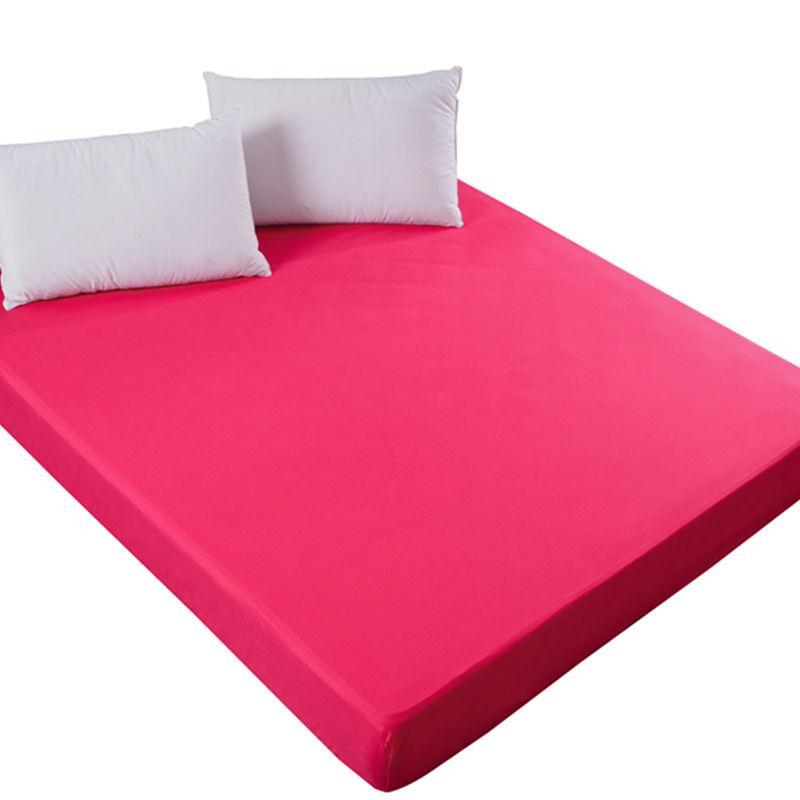 2025 New 99% Waterproof Solid Bed Fitted Sheet Nordic Adjustable Mattress Covers Four Corners with Elastic Band Anti-mite&Washable