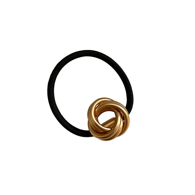 Trendy High-Elastic Metal Knot Hair Tie for Women