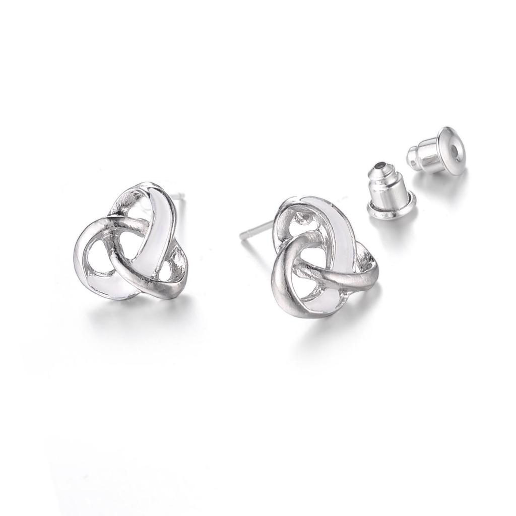 European American Fashion Drip Oil Spiral Ear Studs