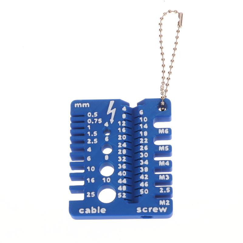 

Портативный измеритель резьбы гайки и сверла, напечатанный на 3D-принтере, проволочный инструмент для измерения винтов, калибр для винтов и сверл для гаек и болтов синий