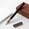 1pc Luxury Retro Wood Bronze Fountain Pen Office Business Writing Art Calligraphy Ink Pens 0.5mm School Student Stationery Gifts