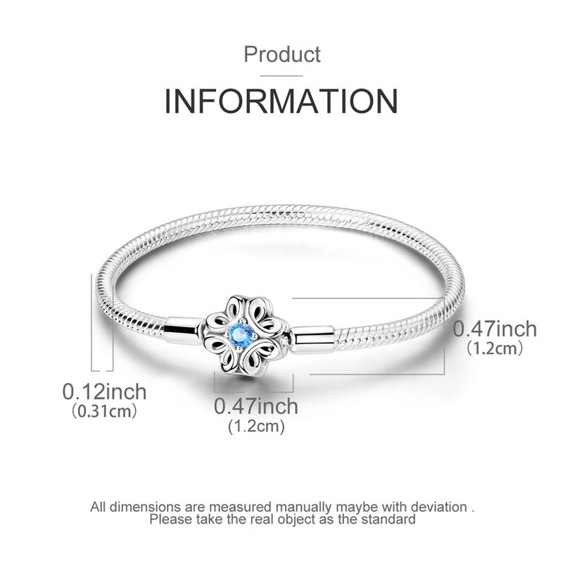 Bracelet 925 Silver Bracelet 17-20CM Love Heart Zircon Original Bracelets Fit Charms Bracelets Jewelry Gifts