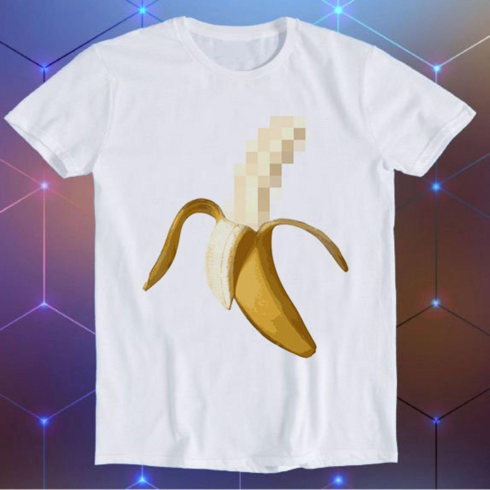 Dirty Censored Peeled Banana Meme Unisex Gamer Cult Movie Music Cool Funny Gift T-Shirt E944 S