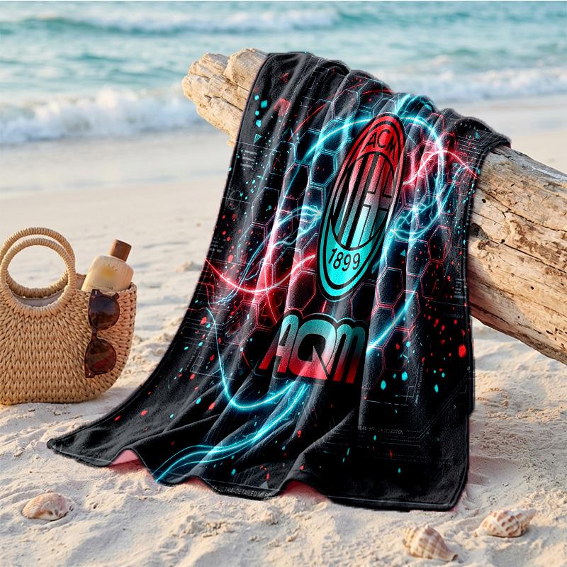 AC Milan Print Microfiber Beach Towel Quick Dry Absorbent Large Towel For Beach Swimming Travel