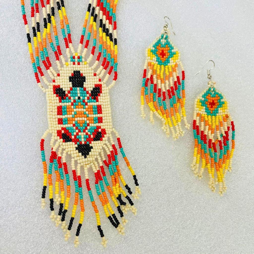 Ręcznie robiony naszyjnik z koralików seed: Koraliki Boho