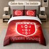 Custom Bedding Set Hull KR Pattern, Print Name Text 1 Duvet Cover Plus 2 Pillowcases Home Textile