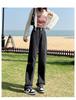 Women's jeans, high waisted, loose and wide leg pants, casual and versatile, comfortable for commuting, hanging straight leg pants, children's pants