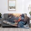 Hjemmedekorasjon plysj pledd sofateppe sengeteppe seng fluffy myke tepper dekor rutete moderne Halloween god jul vinter