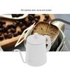 Gooseneck Coffee Pot Drip Kettle 350ML Narrow Mouth Pot Stainless Steel Coffee and Tea Coffee Drip Pot (White)