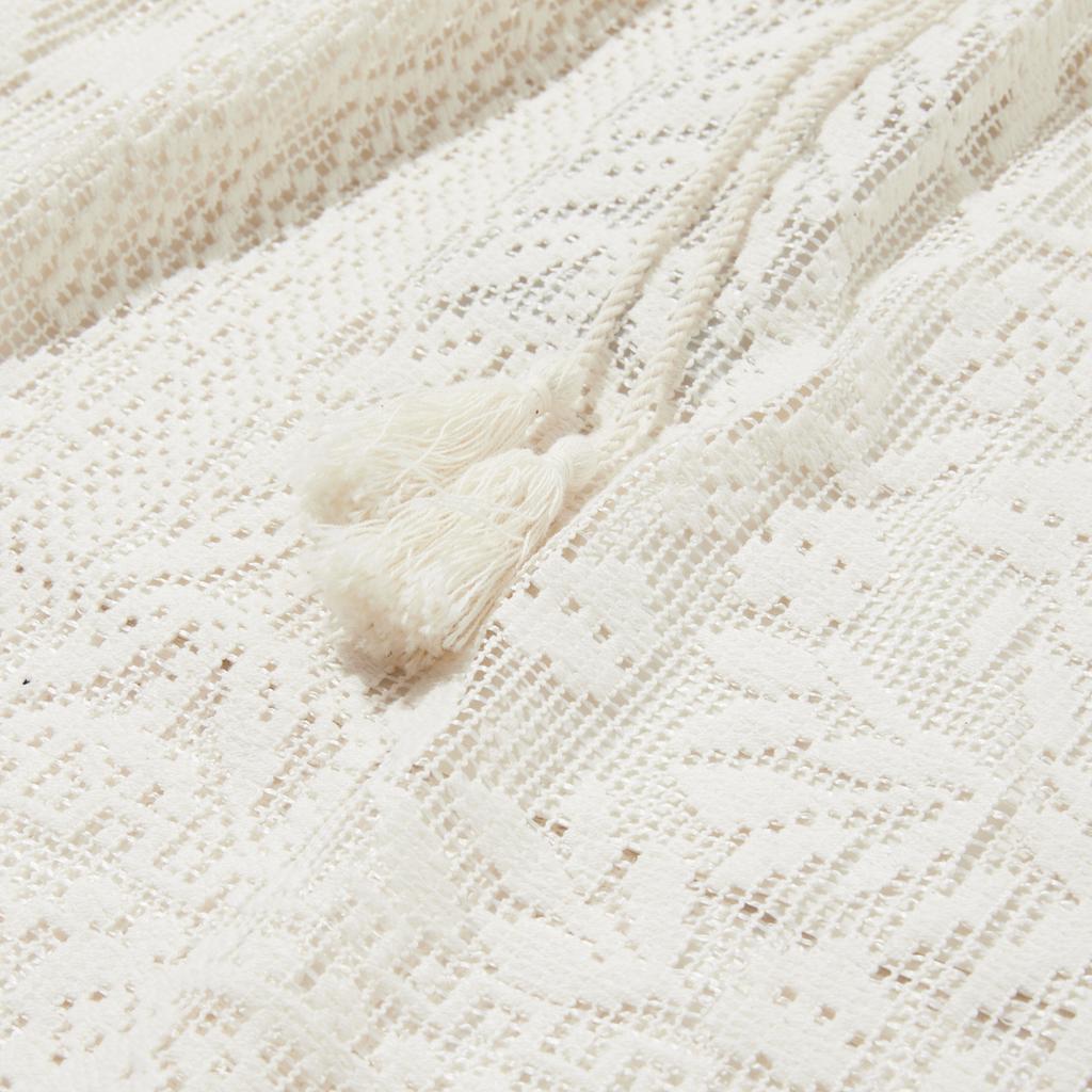 Penfield Crochet Slit Long Skirt Ivory_Fr2Ks30F