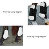 4PCS White PU Shell Horse Front Back Leg Guard Boot Wrap Protector Riding Equipment During Jumping