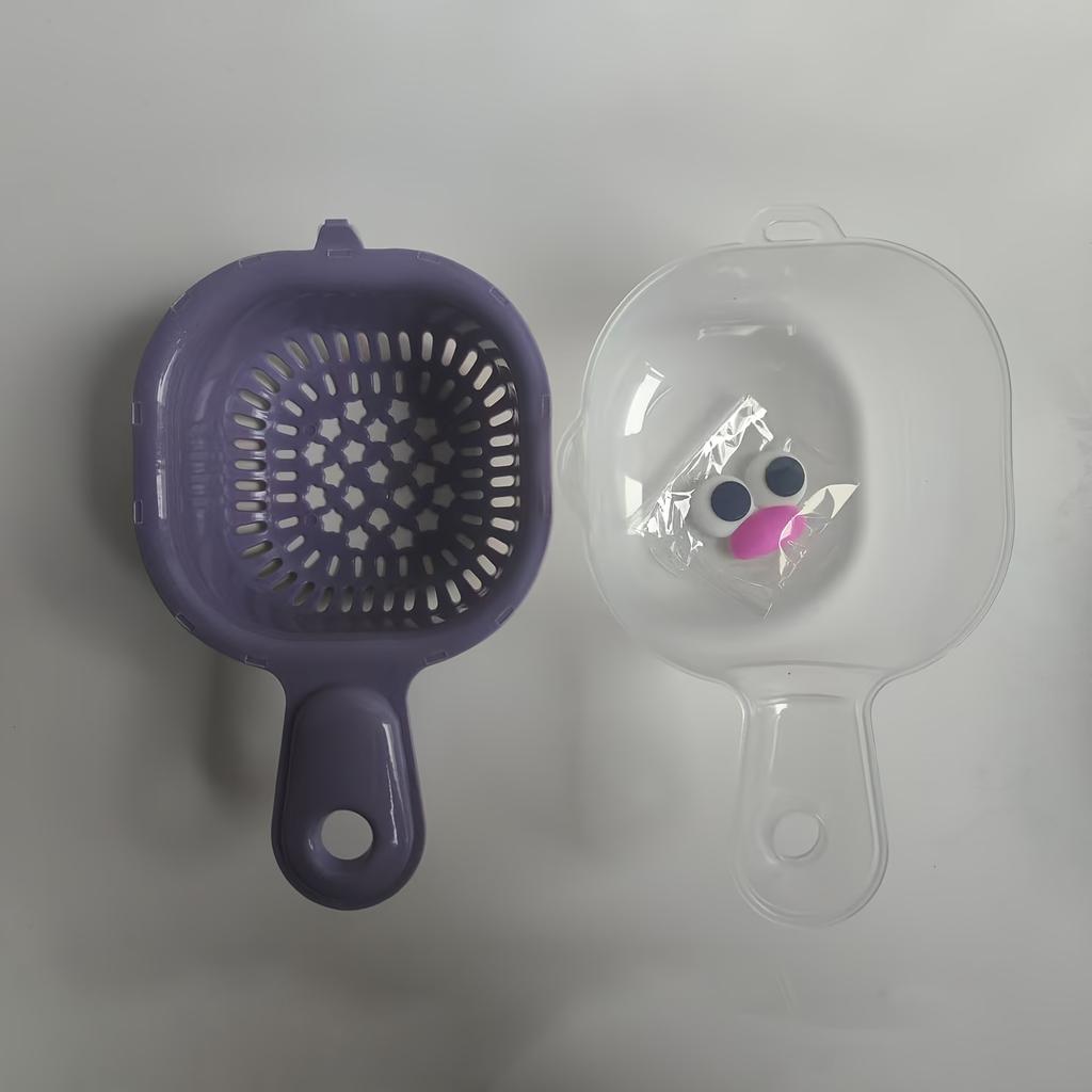 Duck-bill Dopamine Cute Handle Drain Basket Water Filter Double 2-in-1 Thickened Washing Basket Wash Fruit Household