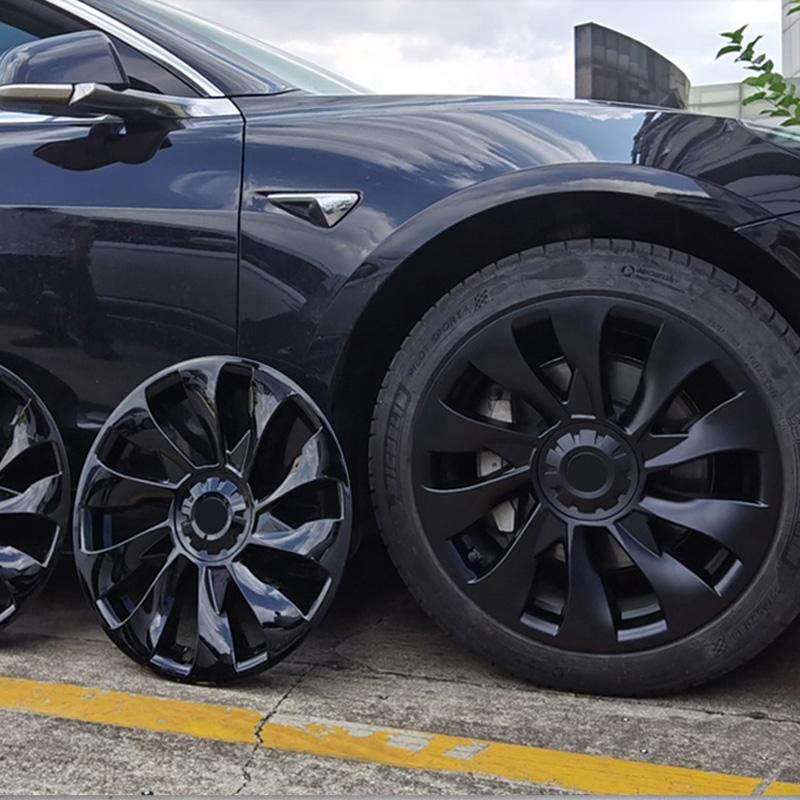 High Quality 4Pcs/Set Auto Hub Caps Fit For Tesla Model 3 2018-2024 Protecting Wheel Covers Direct Replacement Car Accessories