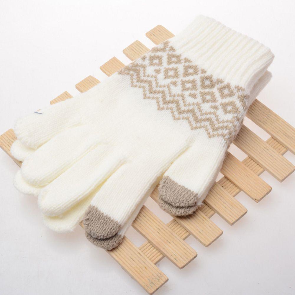 

Mittens Women Warm Men Gloves Winter Soft белый